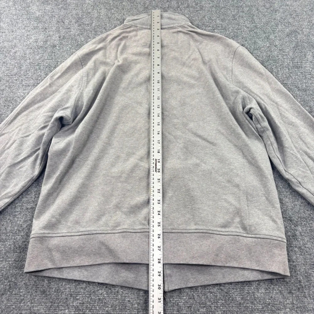 Banana Republic Track Jacket XL Gray Full Zip Striped‎ Cotton Mens